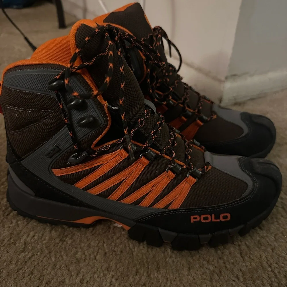 Polo by Ralph Lauren Men's Athletic Shoes - Orange and Black - Picture 1 of 4